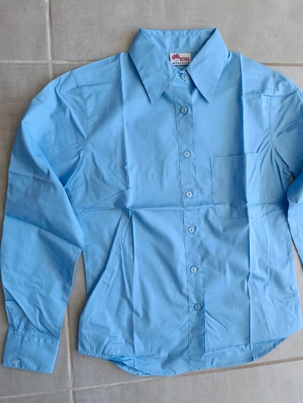 Herenoverhemd lichtblauw met lange mouwen S – Workwear – katoen polyester – photo 8